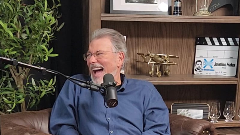 Jonathan Frakes in the Dropping Names studio