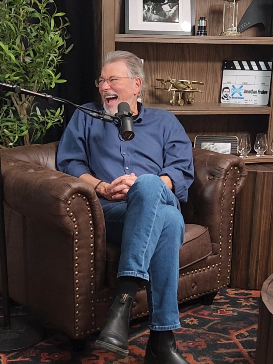 Jonathan Frakes in the Dropping Names studio